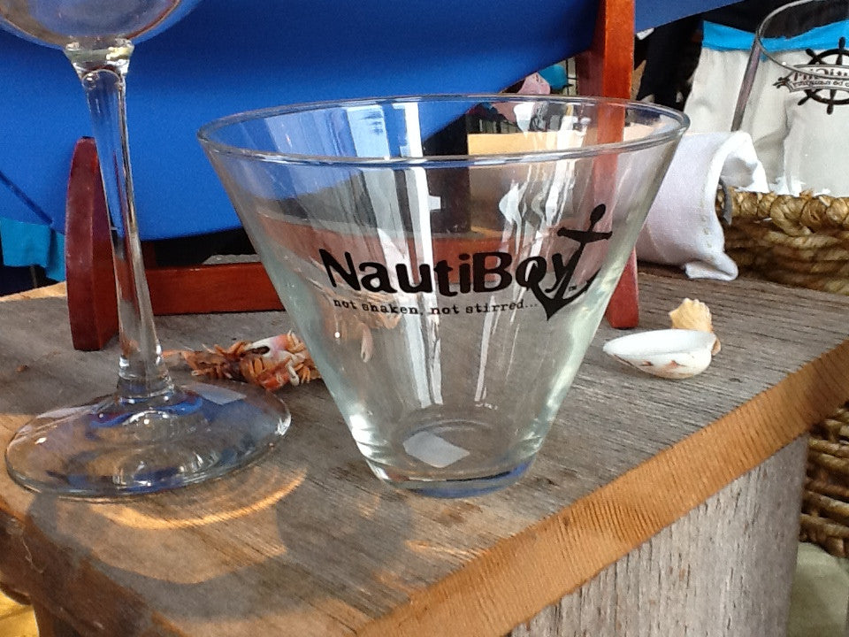 NautiBoy stemless martini glass