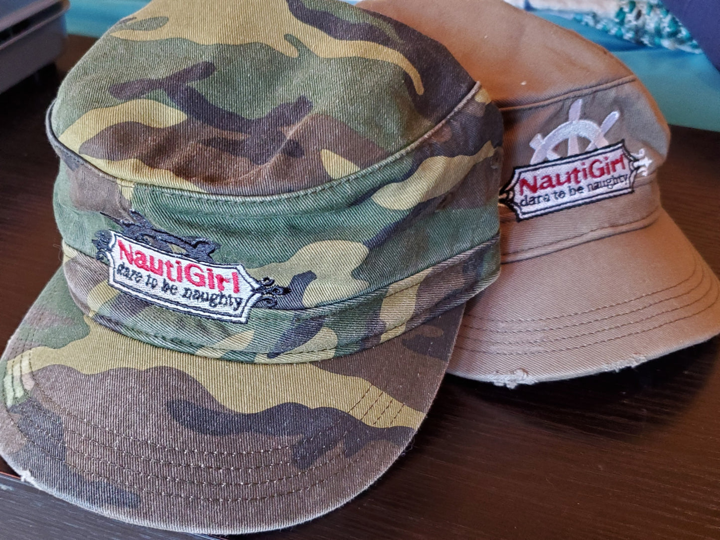 Military Distressed Camo Print Hat