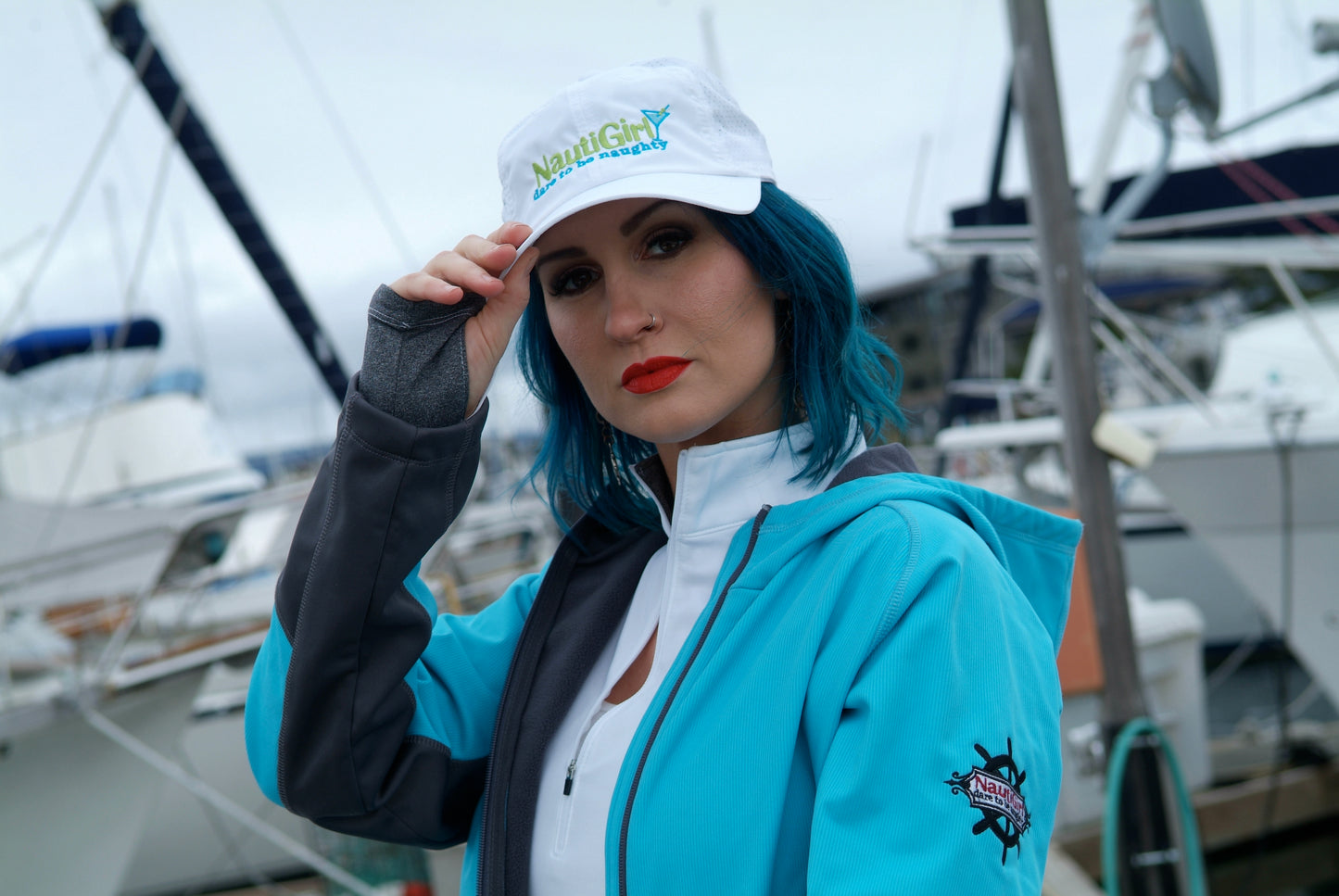 NEW! NautiGirl Vertical Hooded Soft Shell Jacket