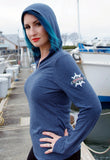 Super Soft sexy long sleeved tshirt with hoodie