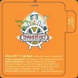NautiGirl Organic Lip Balm in subtle citrus flavor