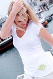 NautiGirl cap sleeve Tee with Full girl on back
